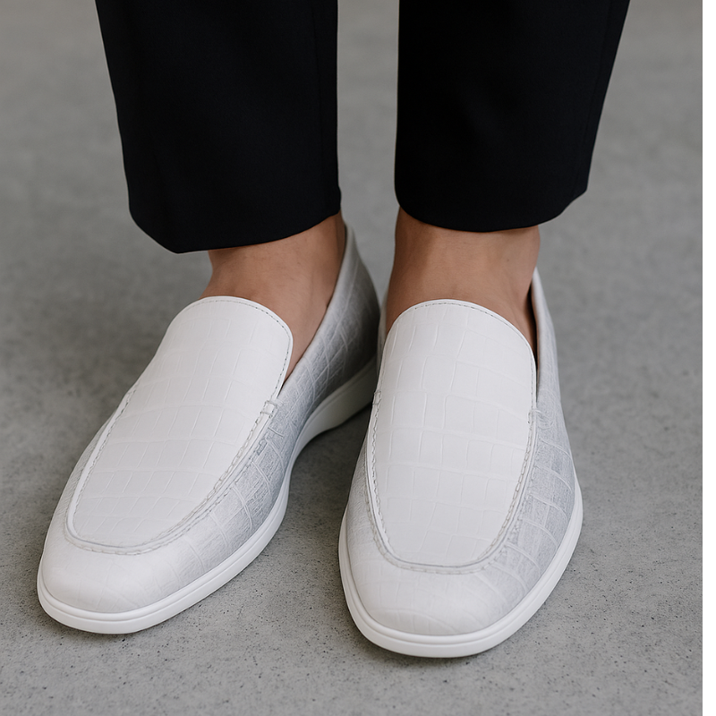 Croc Print Venetian Loafer