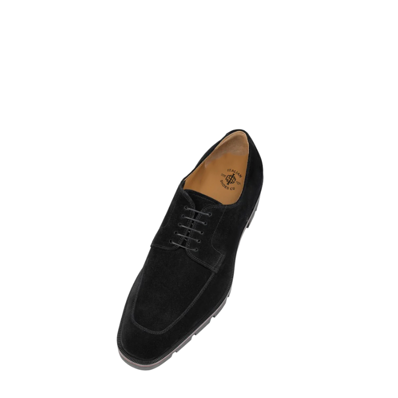 Luxury Suede Leather Derby Shoes with Lug Sole