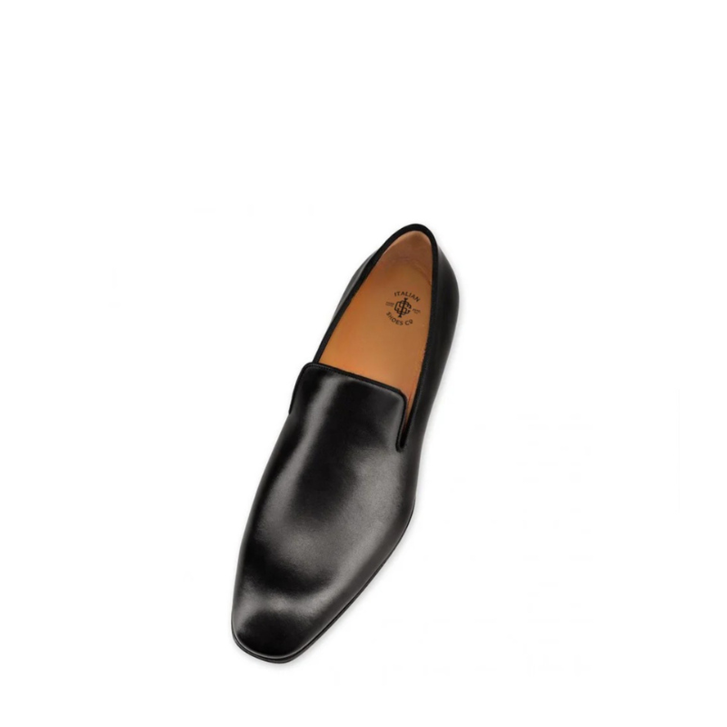Pointed Toe Leather Slip-on Loafers