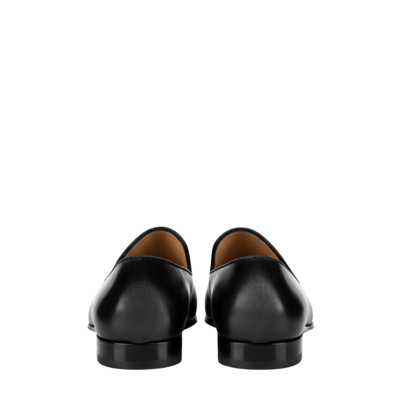 Pointed Toe Leather Slip-on Loafers