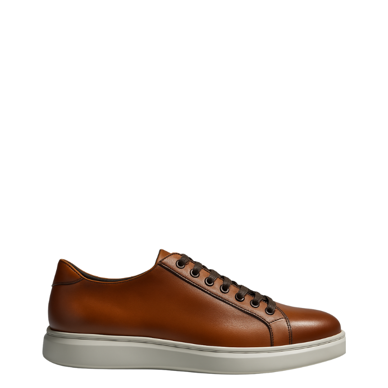 Men's Tan Casual Lace-up Sneaker Shoe Men's Tan Casual Lace-up Sneaker Shoe