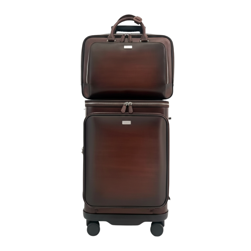 Italian Briefcase and Trolley Executive Luxe Luggage Set