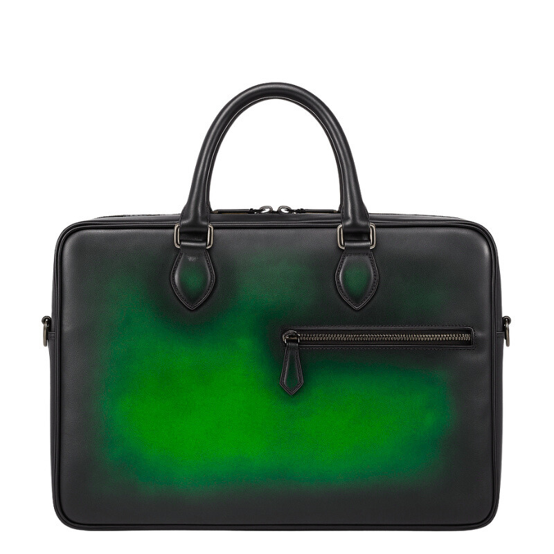 Men's Multifunctional Leather Briefcase Bag