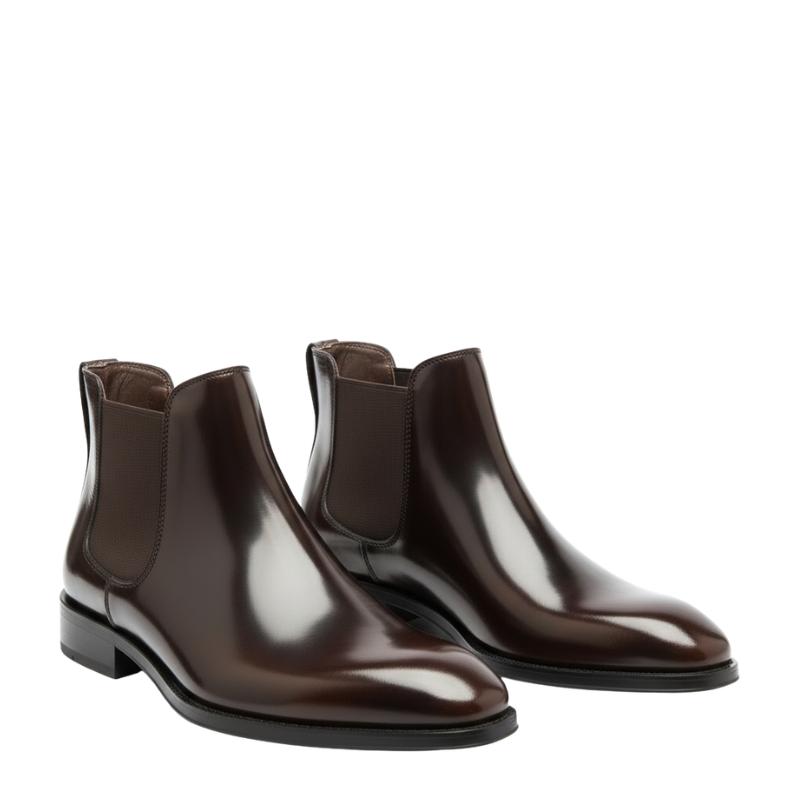 Premium Sharpen Gloss Chelsea Boots