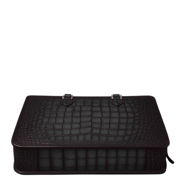Mens Original Luxury Crocodile Leather Briefcase Bag