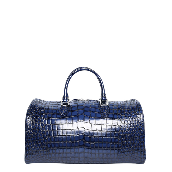 Italian Vintage Crocodile Leather Duffel Bag
