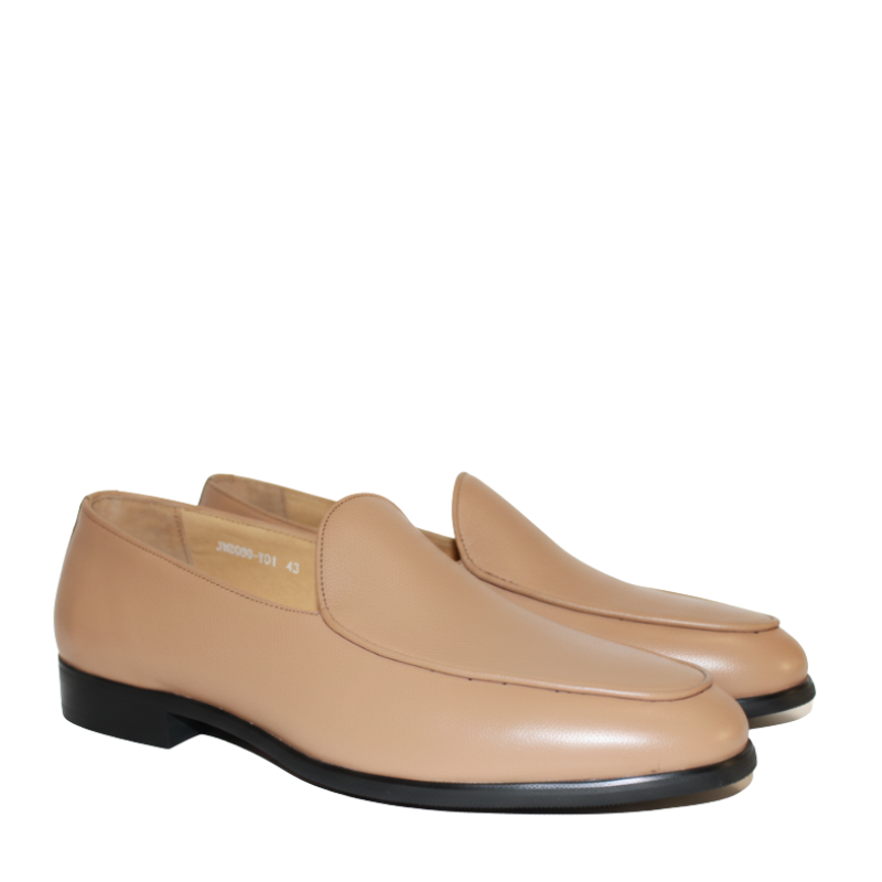 Luxury Leather Light Slip On Ivory Design Loafers