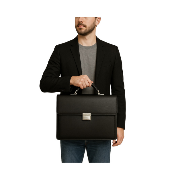 Premium Elegent Textured Lock Closure Briefcase