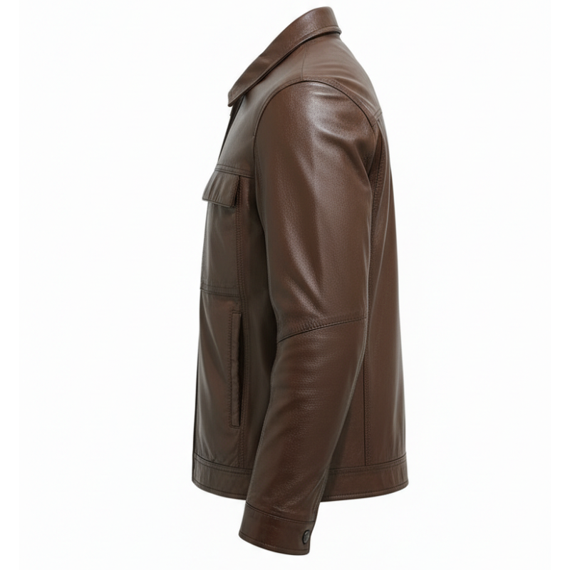 Men's Heritage Dual Flap Classic Leather Jacket
