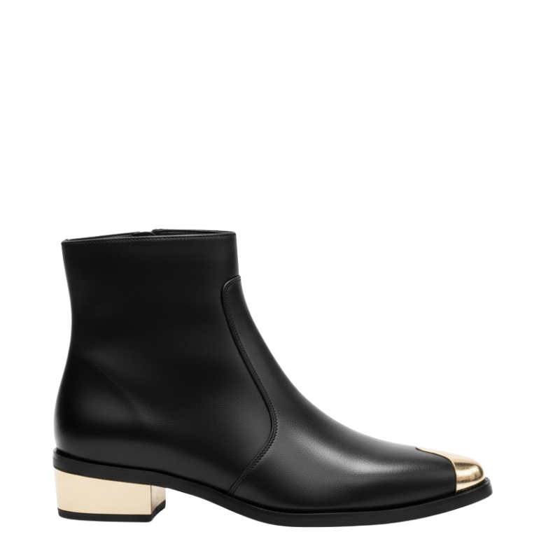 Royal Crest Golden-Toe Ankle Boots