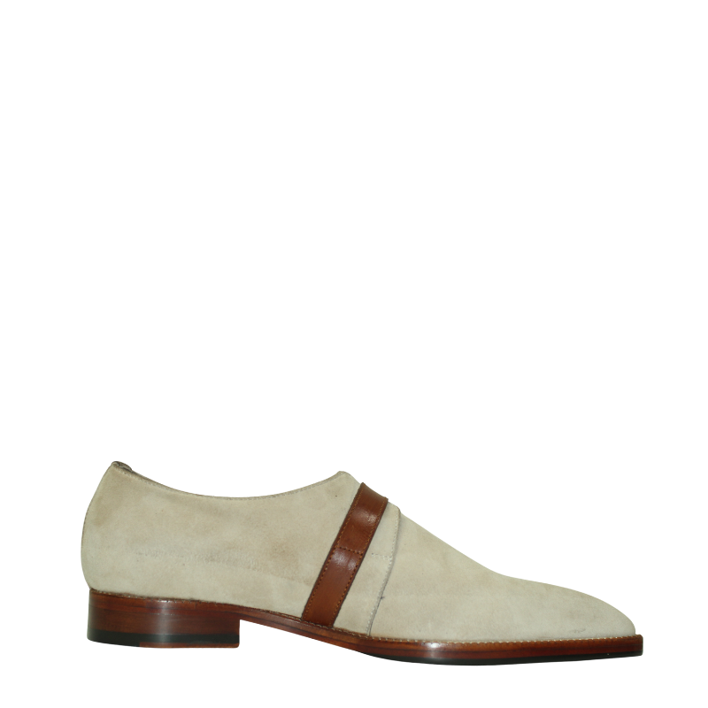 Italian Round-Toe Monk Shoe with Buckle Fastening