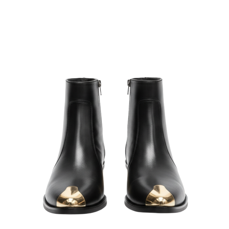 Royal Crest Golden-Toe Ankle Boots
