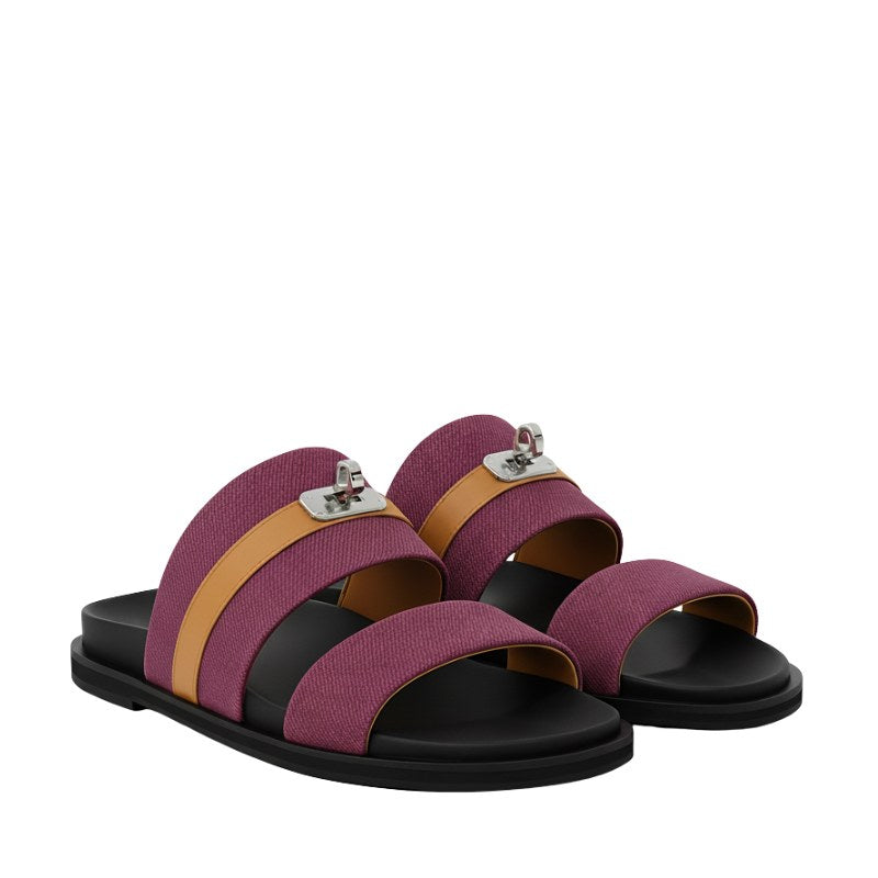 Canvas Multi-Strap Comfort Slipper