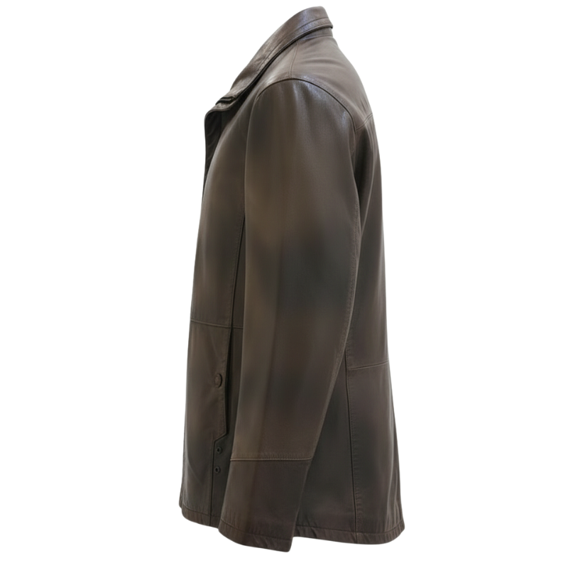 Men's Minimalist Urban Luxe Smooth Leather Jacket