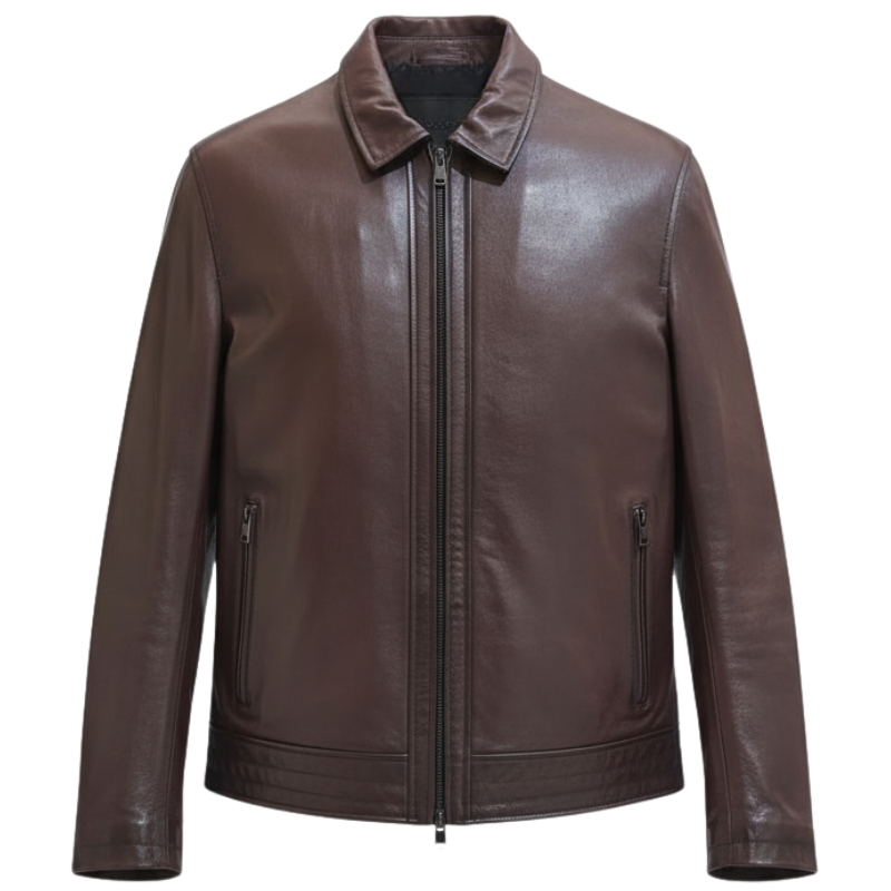Men s Classic Heritage Leather Zip Jacket