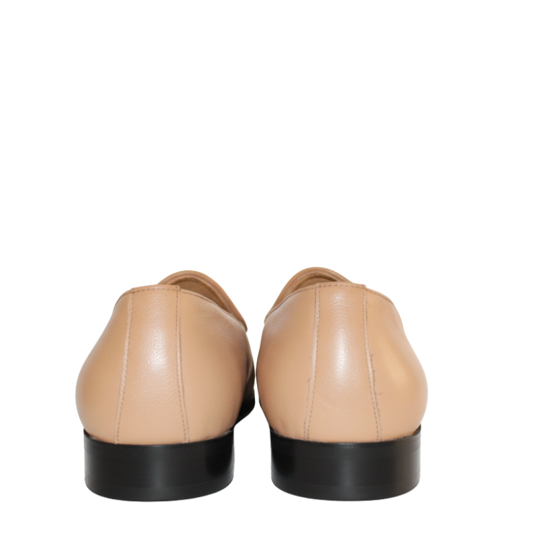 Luxury Leather Light Slip On Ivory Design Loafers