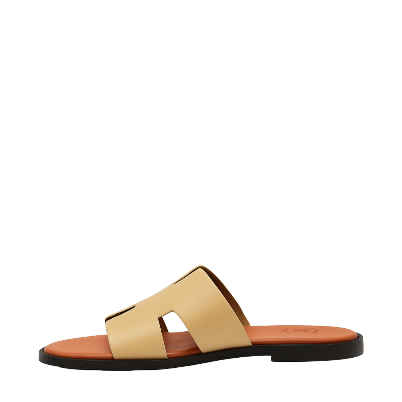 H-style Luxe Leather Tan Slipper