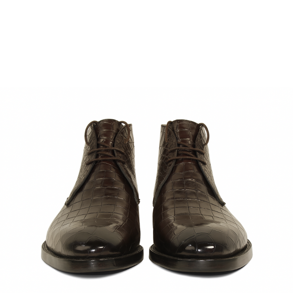 Croco Leather Chukka Boot for Men