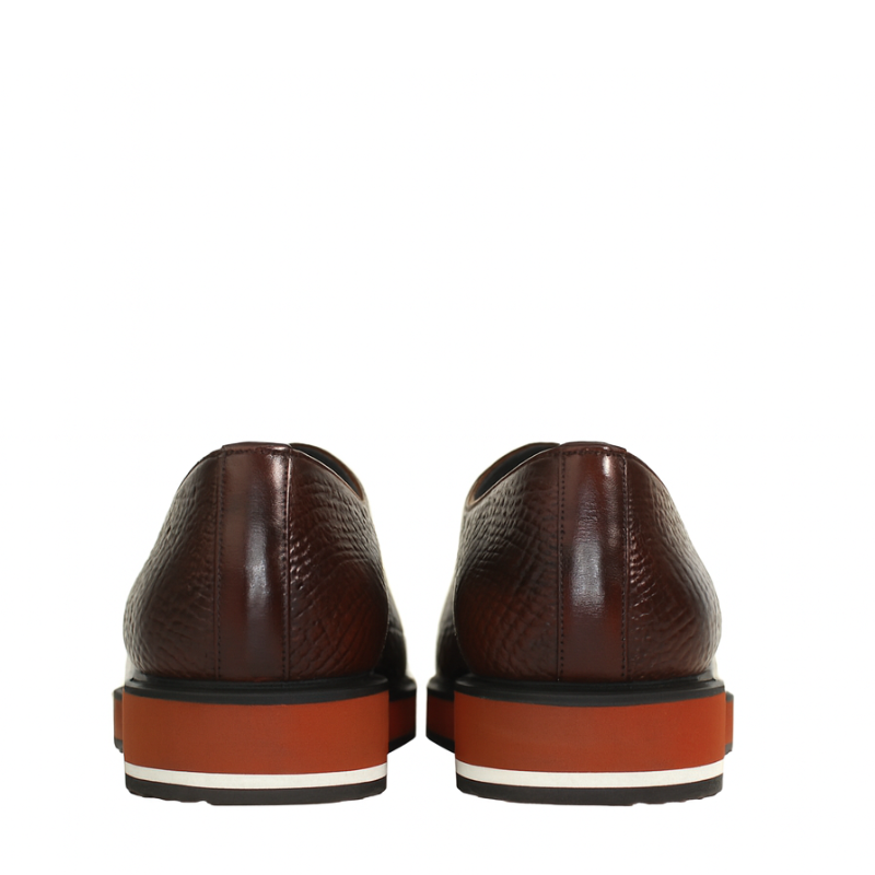 Italian Leather Sneaker with Stylish Hybrid Sole