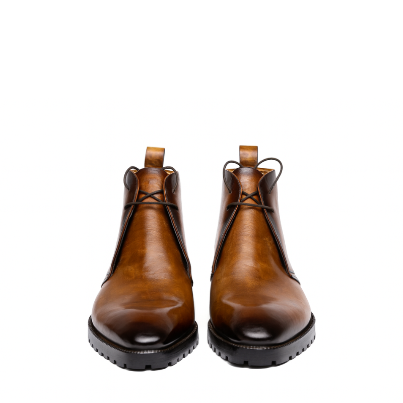 Luxury Stylish Leather Brown Chukkas Boot
