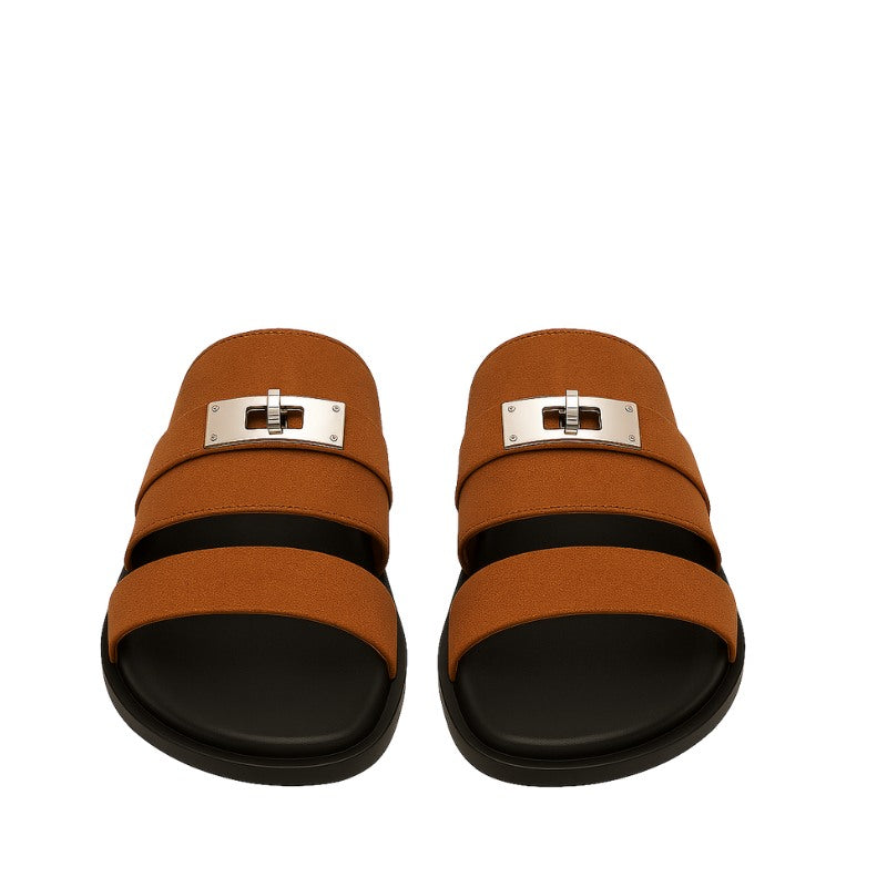Multi Strap Suede Comfortable Slipper