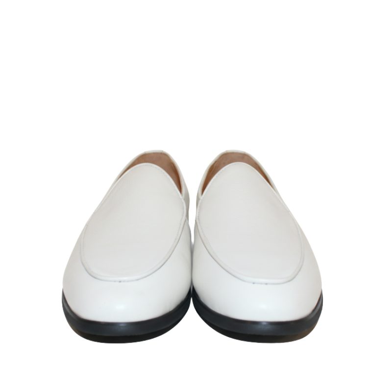 Luxury Leather Light Slip On Ivory Design Loafers