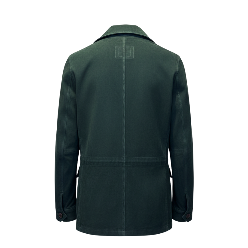 Luxury Suede Four Flap Pockets Field Coat