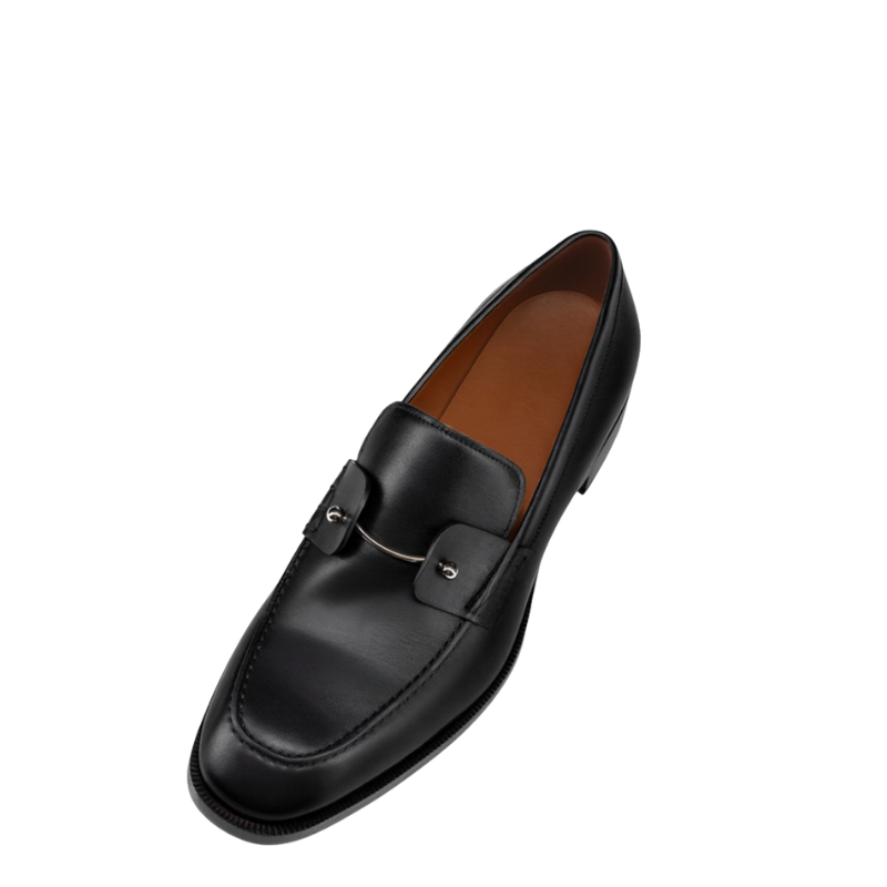 Luxury Leather Loafer in Metallic Strap