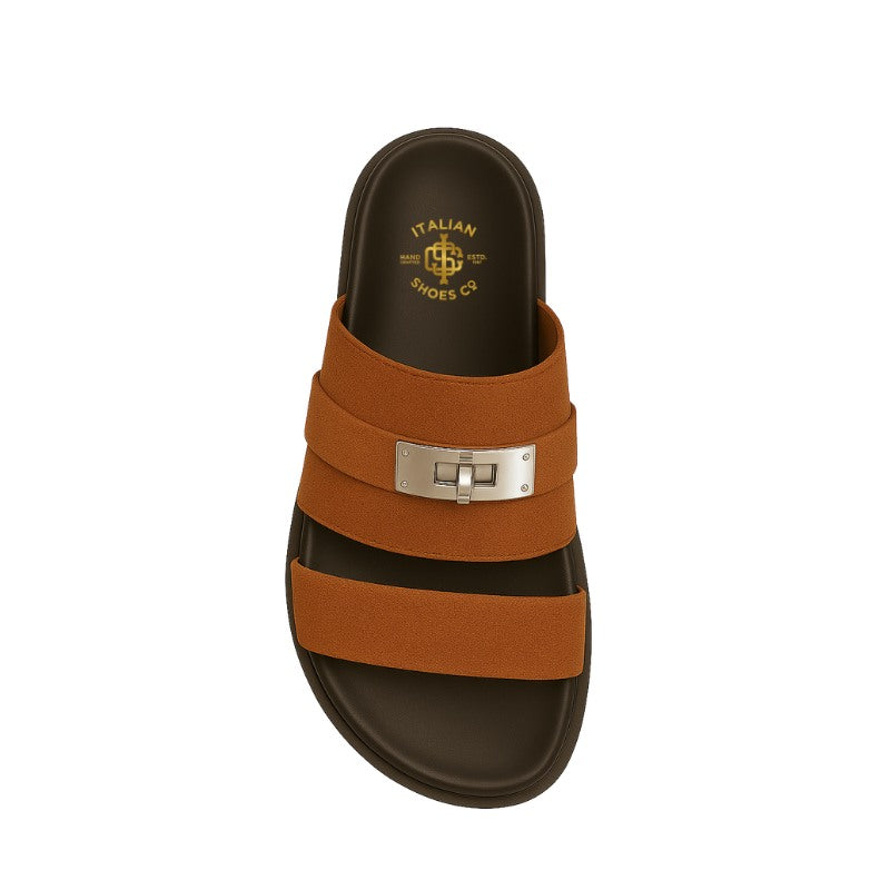 Multi Strap Suede Comfortable Slipper