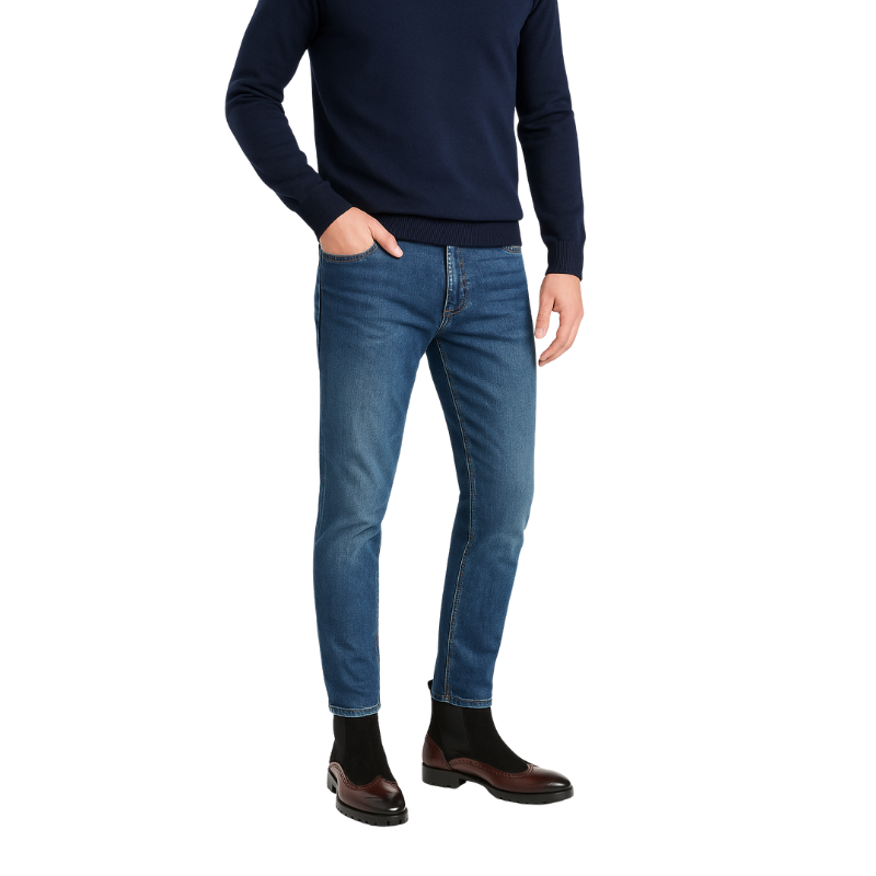 Luxury Dual Tone Round Toe Chelsea Boot