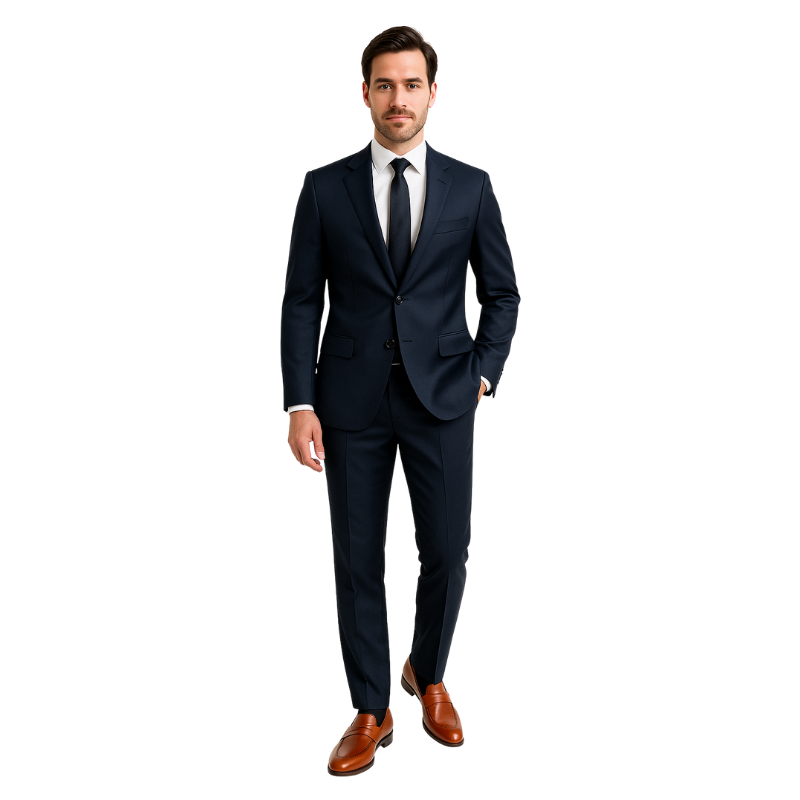 Men's Leather Brown Slip-on With Stitch Detail