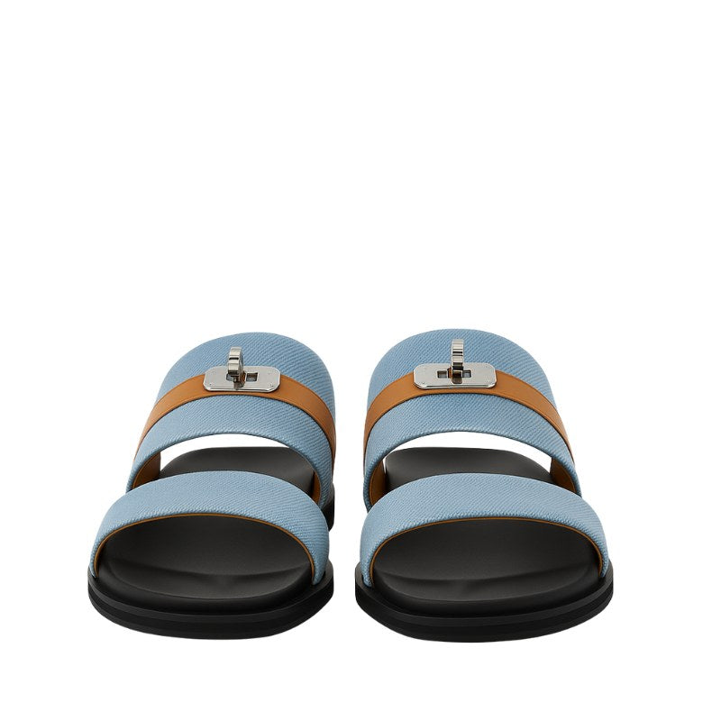 Canvas Multi-Strap Comfort Slipper