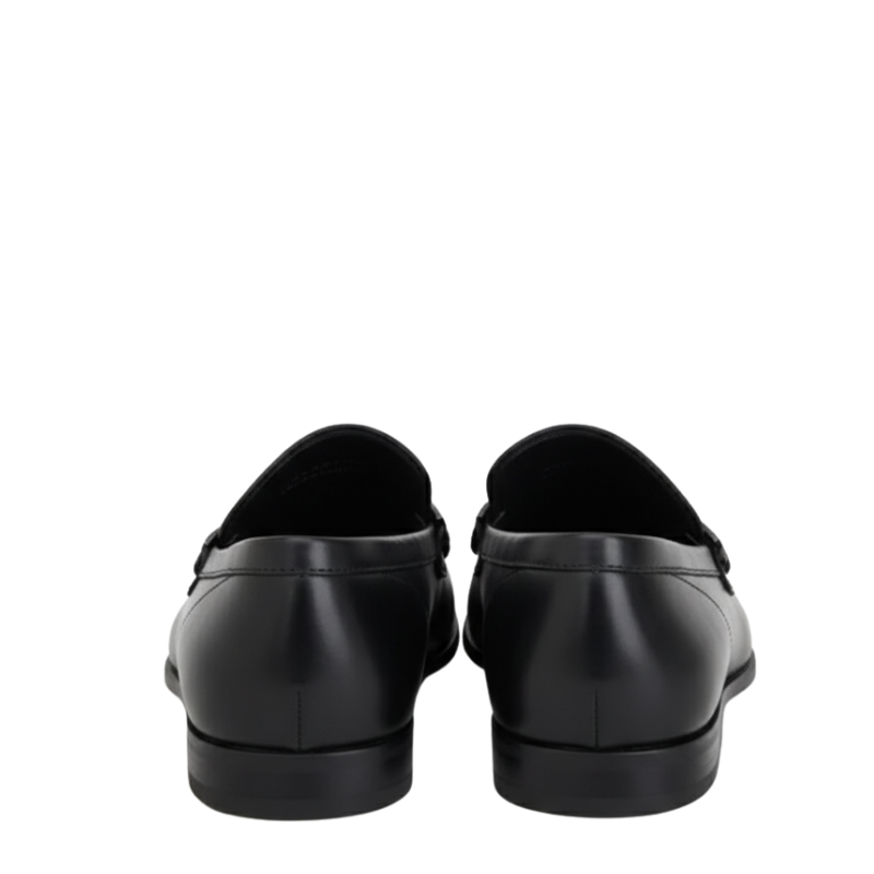 Imperial Noir T Buckle Leather Loafers