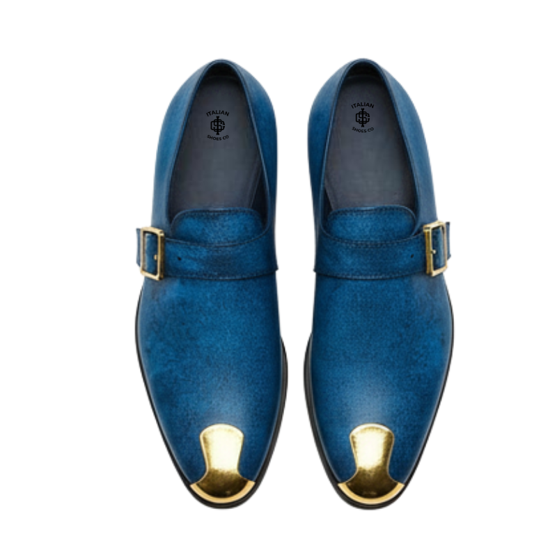 Luxury Oceanic Leather Buckle Loafers With Toe