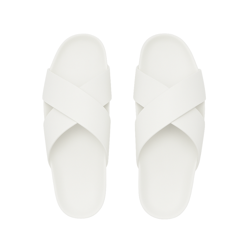 Men s Cross Strap Suede Comfort Slipper