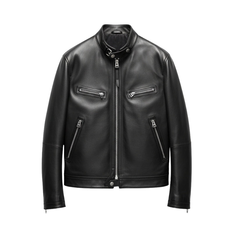 Midnight Darktrail Leather Moto Jacket