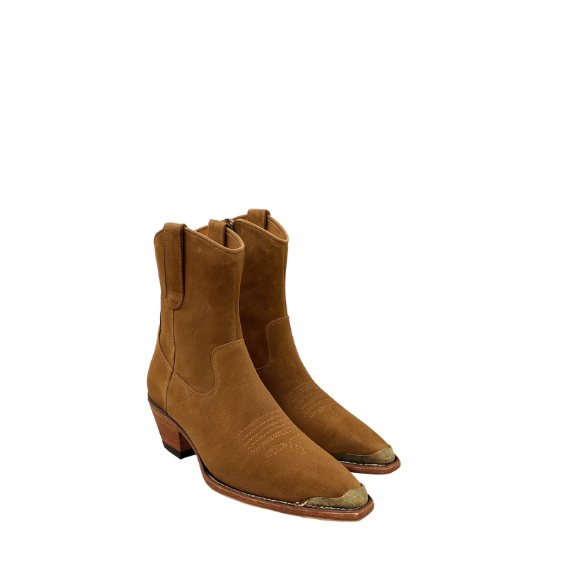 Men's Suede Leather With Side Zipper Boots