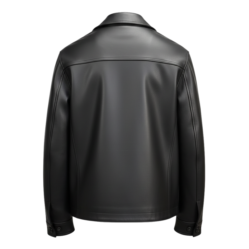 Men’s Luxury Leather Shirt Jacket