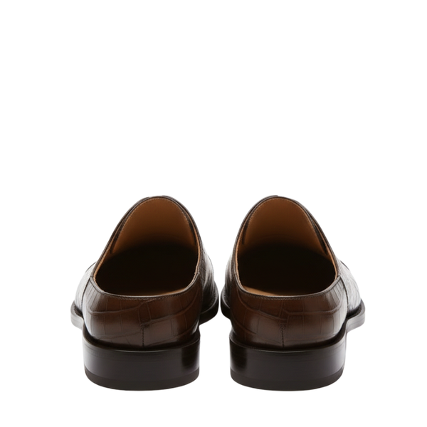 Monarch Croc Embossed Oxford Mules