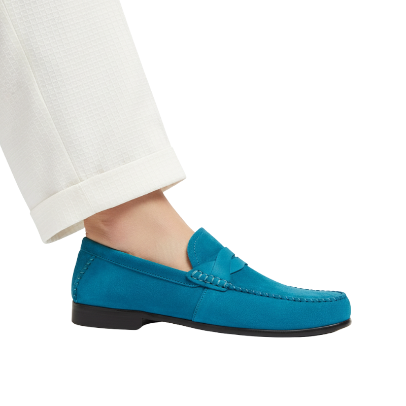 Luxury Seude Heritage Penny-strap Moc Loafers