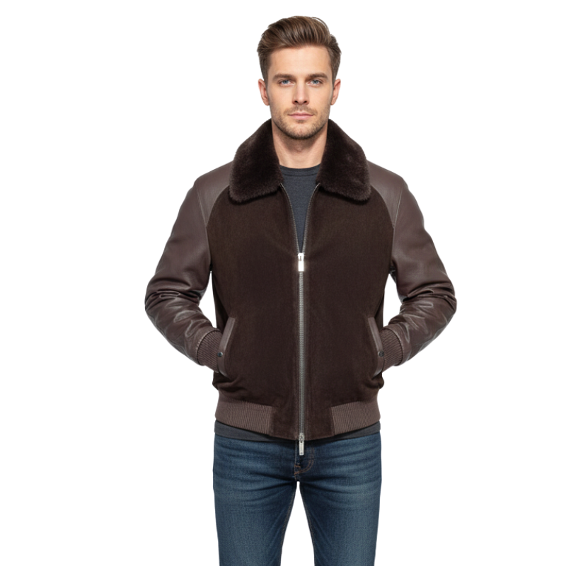 Italian Aviator Suede-Leather Jacket