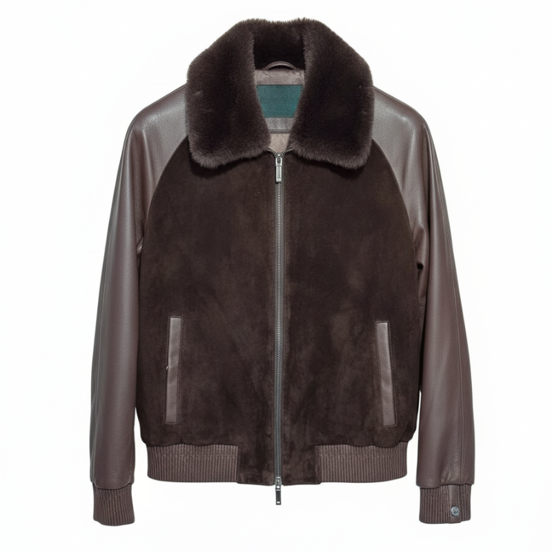 Italian Aviator Suede Leather Jacket