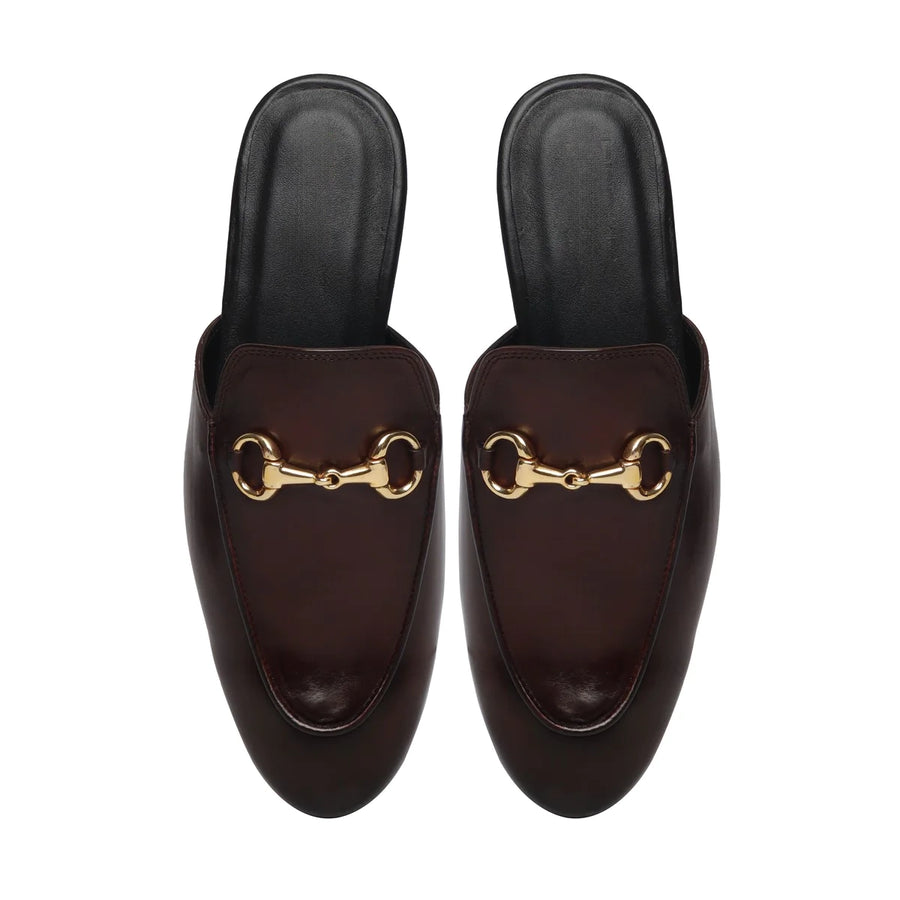 DARK BROWN HORSEBIT MULES