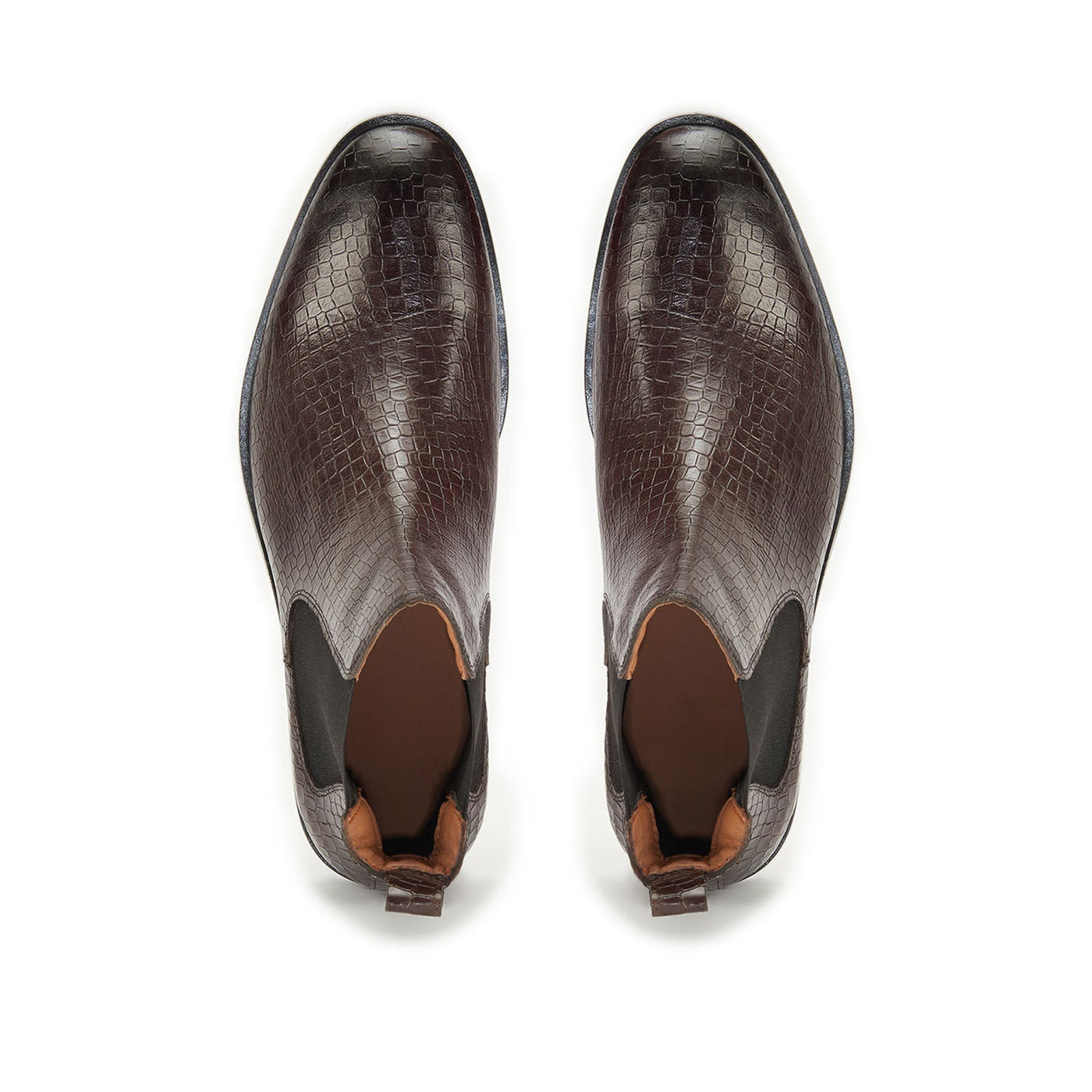 Light Brown Croco Boots