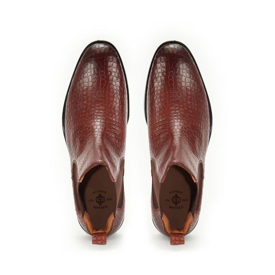 Brown Croco Boots