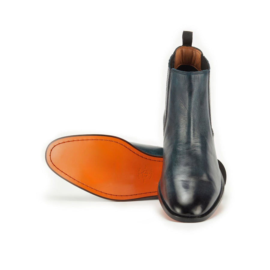 Blue Chelsea Boots
