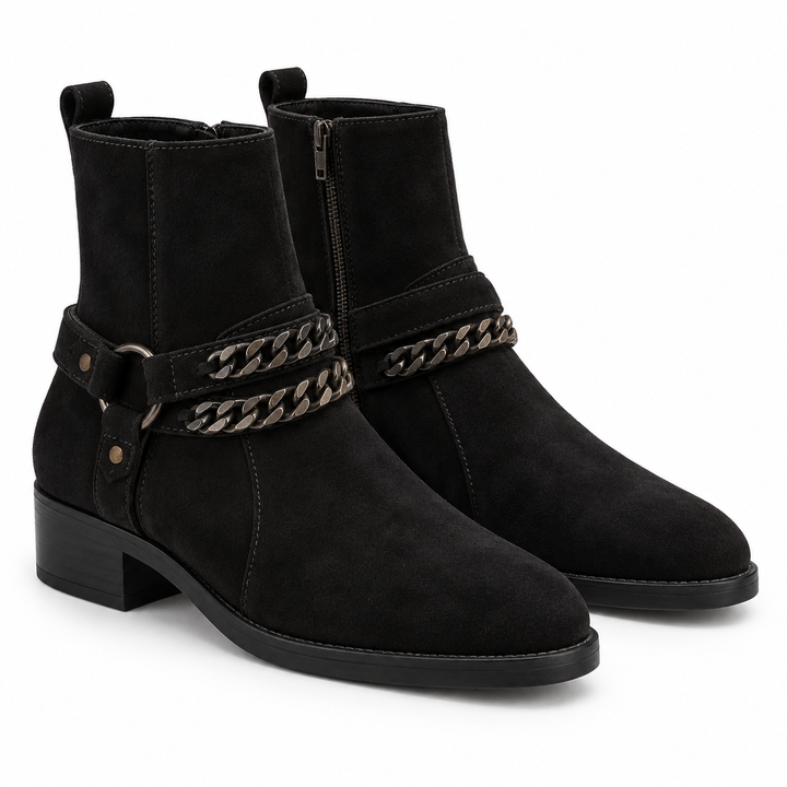 Valentino Chain-Accent Ankle Boots