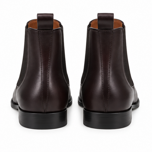 Valenza Espresso Leather Chelsea Boots