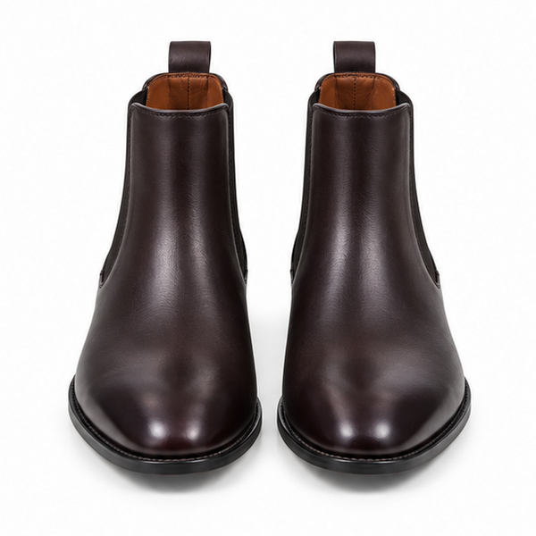 Valenza Espresso Leather Chelsea Boots