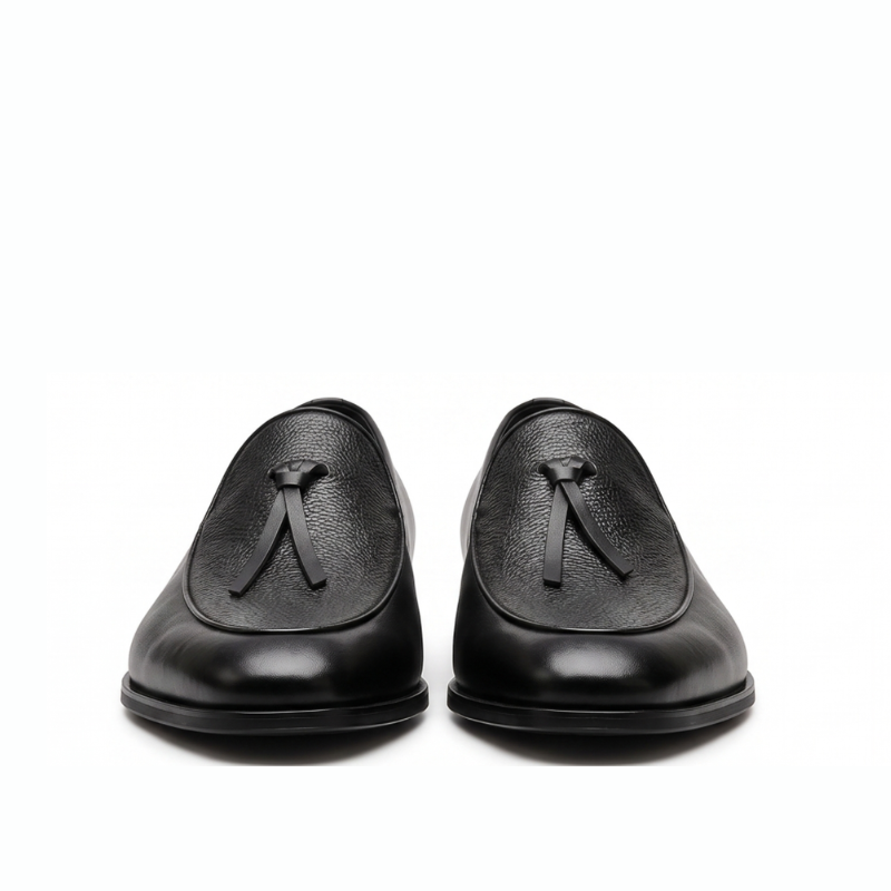 Valerio Textured Tassel Leather Loafer